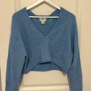 Urban Outfitters Cropped Blue Soft Sweater